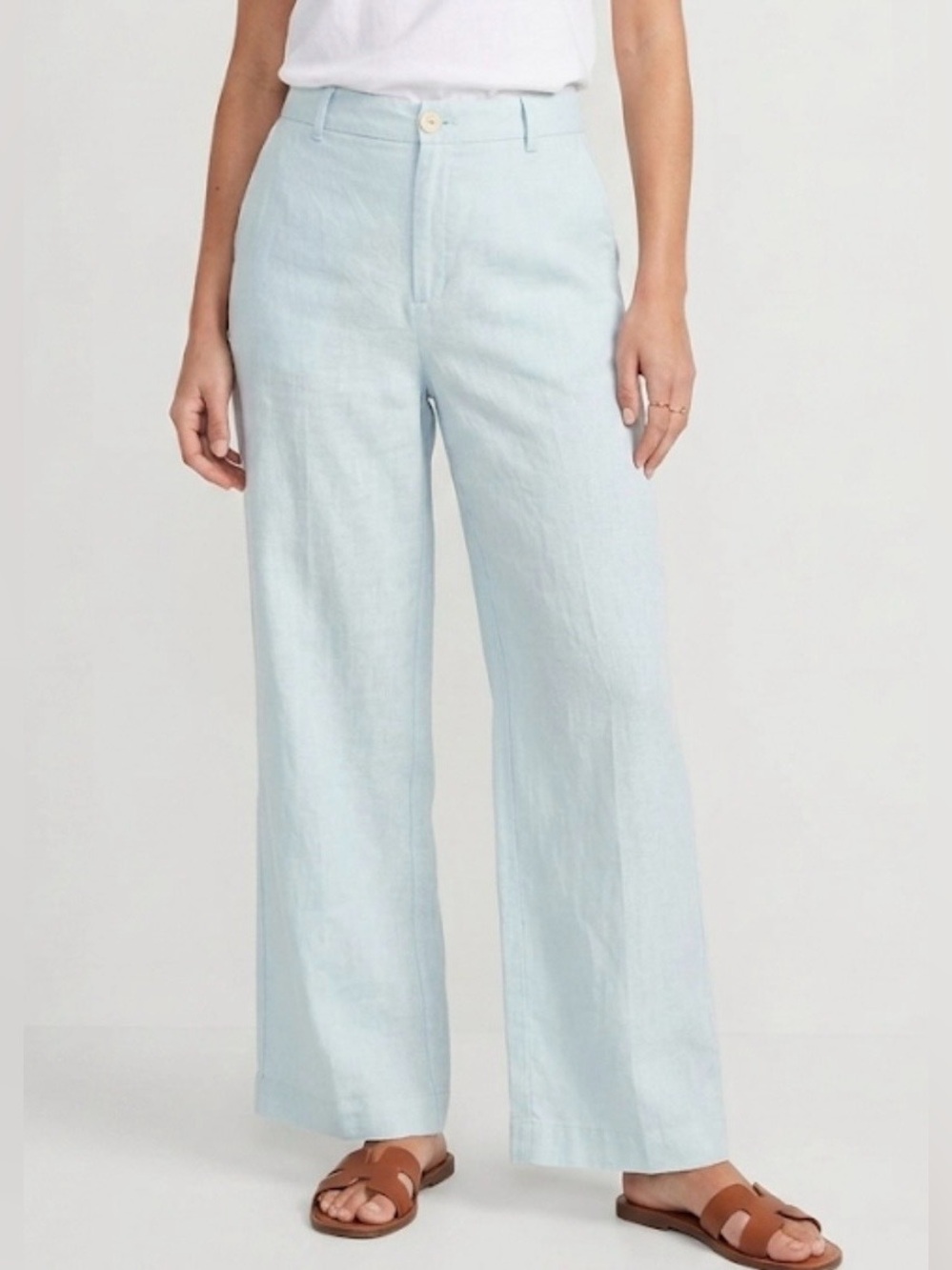 Part Two Linen Pants in Light Blue